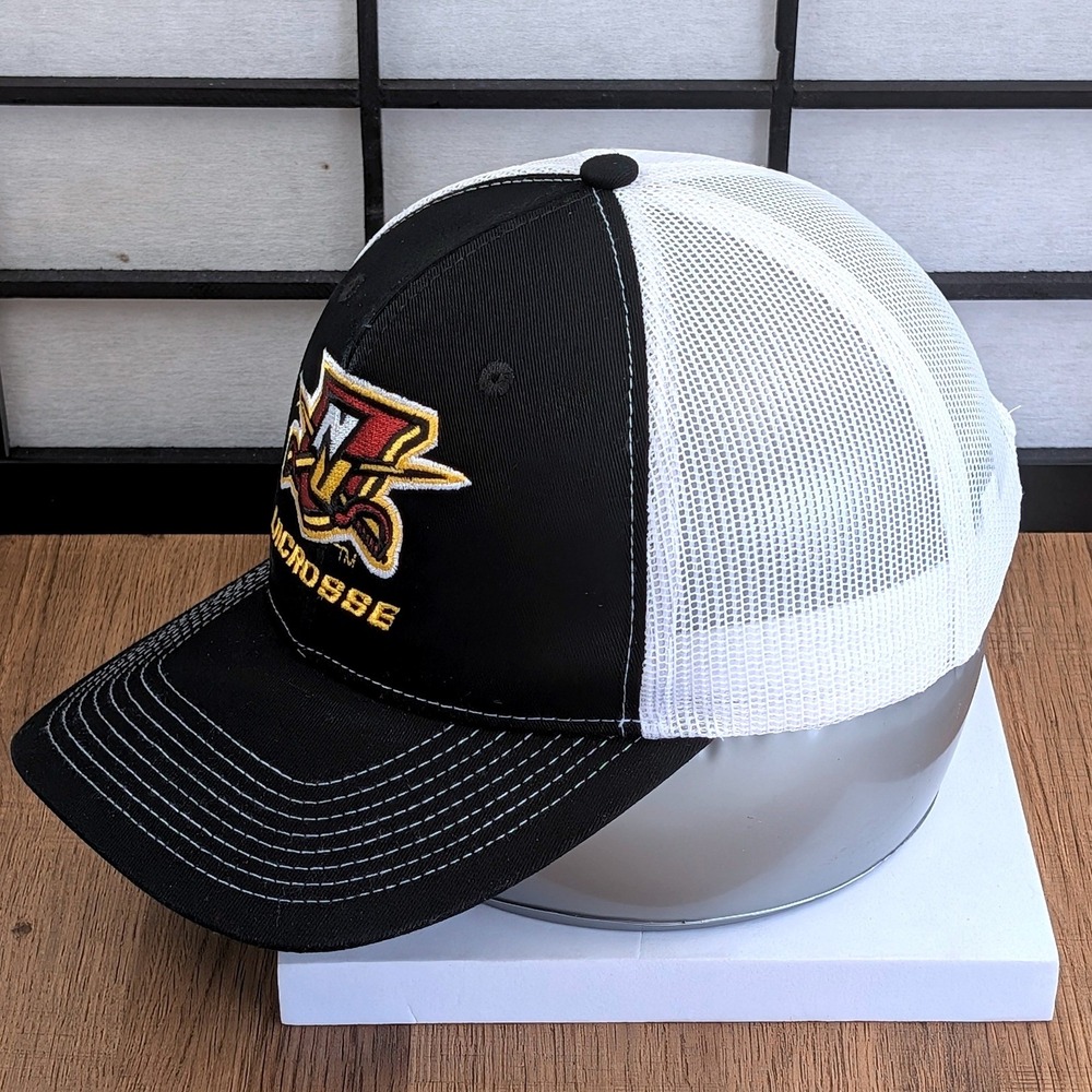 Port Authority Neumann University Lacrosse Trucker Hat Black White Snapback C112